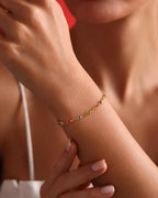 Rainbow CZ Stone Bracelet