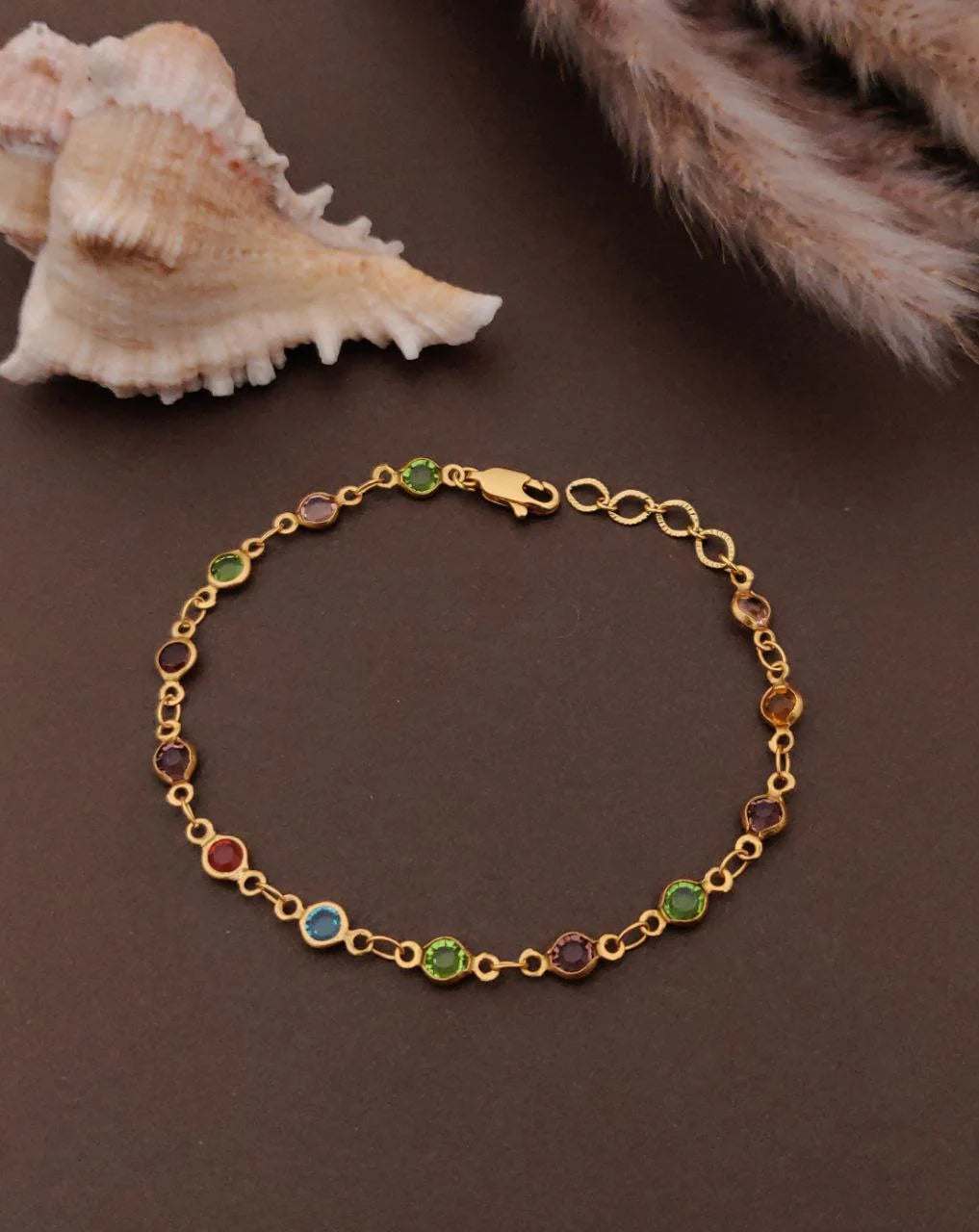 Rainbow CZ Stone Bracelet