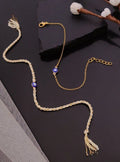 Evil Eye Rakhi and Gold Chain Bracelet Set